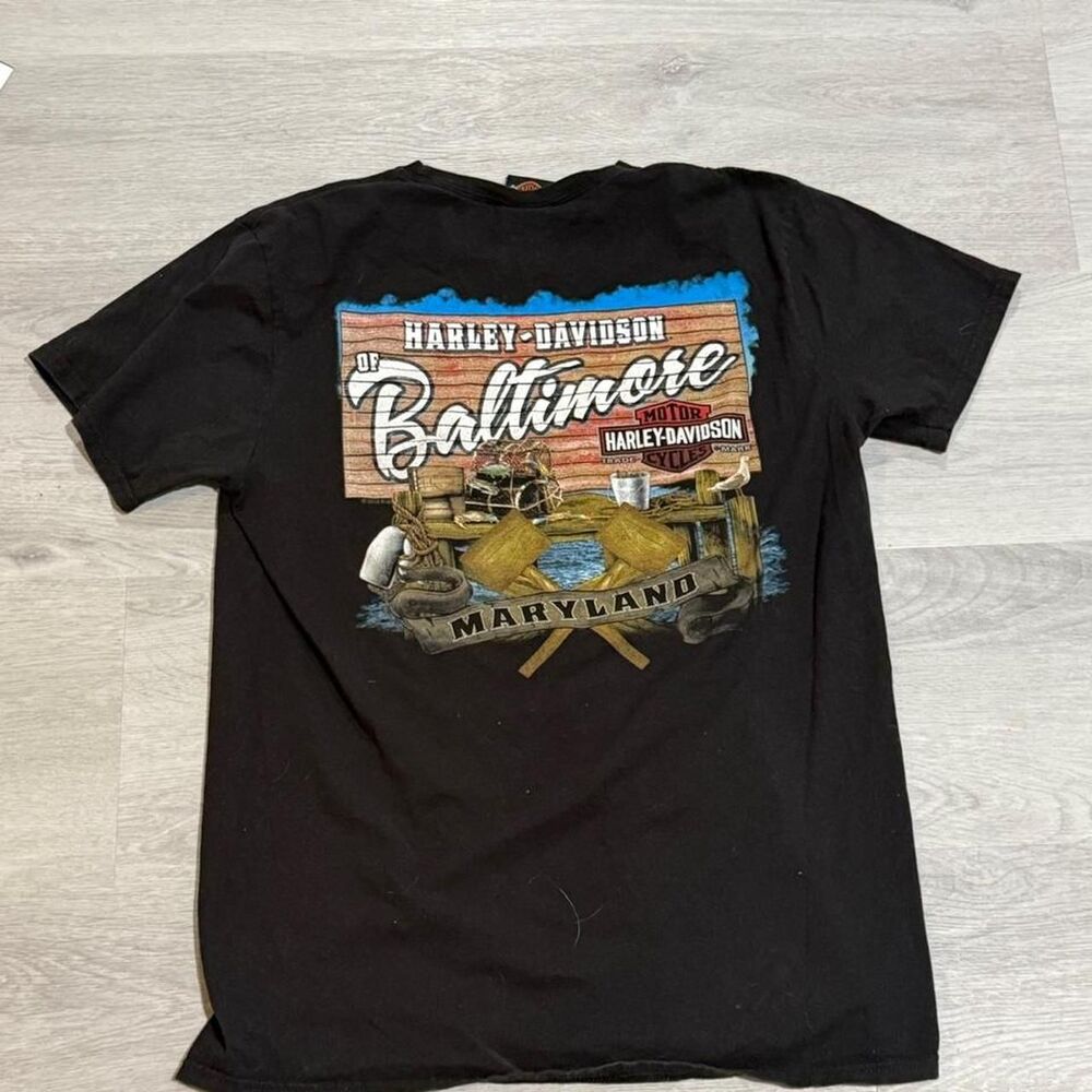 Harley-davidson Men's Black T-shirt